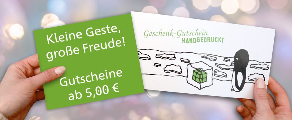 die Neuen Gutscheine von HANDGEDRUCKT