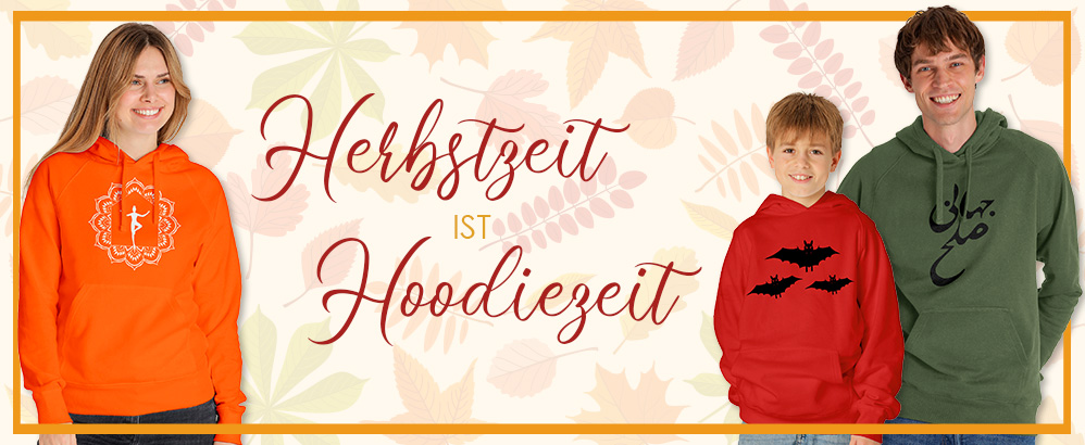 Herbst Banner mit Hoodies Damen, Herren, Kinder
