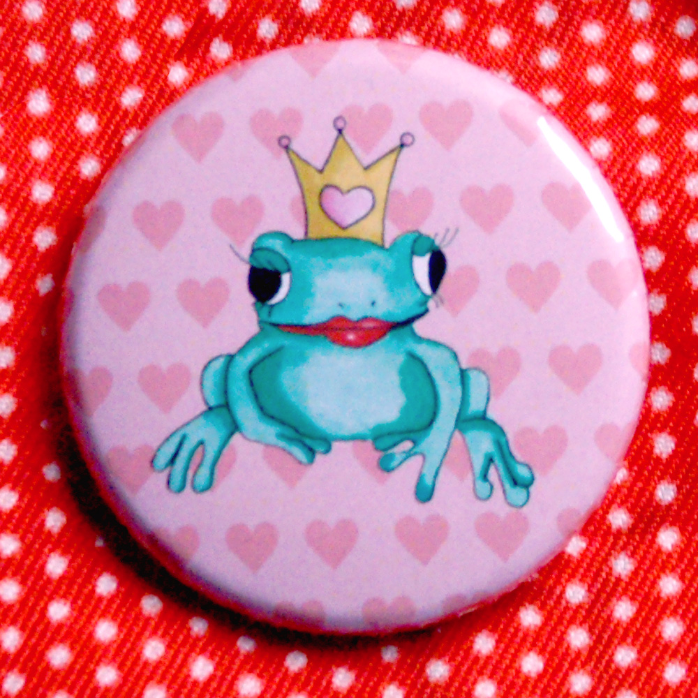 Button Verliebte Froschkönigin