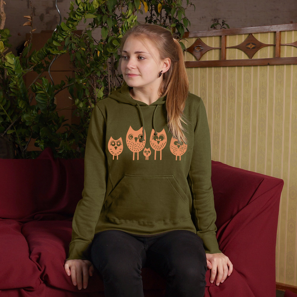Frauen Hoody 5 kleine Eulen Frauen Hoody 5 kleine Eulen