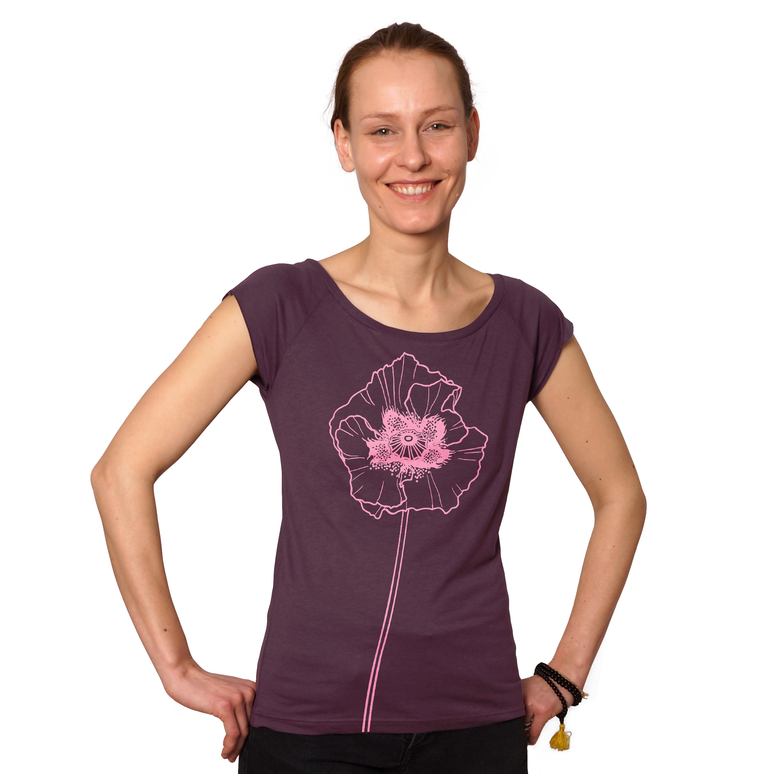 Frauen T-Shirt Mohnblume Frauen T-Shirt Mohnblume