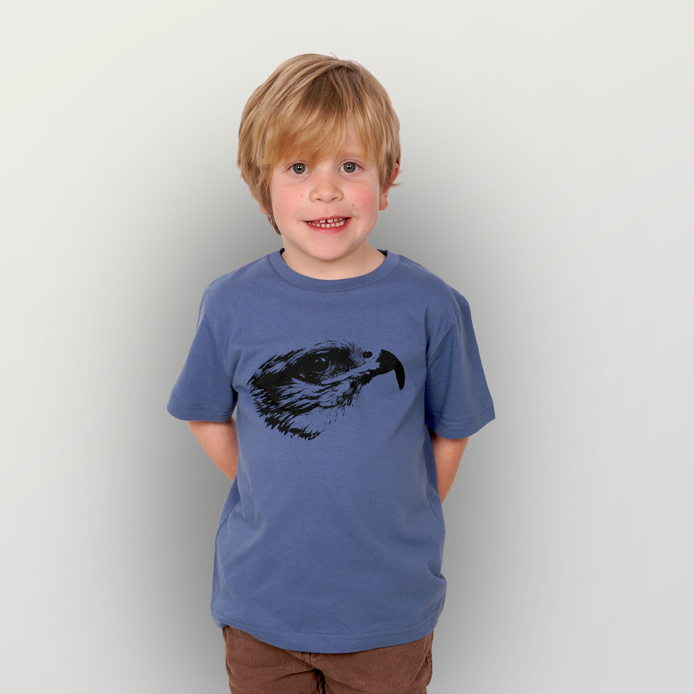 Kinder T-Shirt Falke | HANDGEDRUCKT - Mode und mehr in Bio und Fair