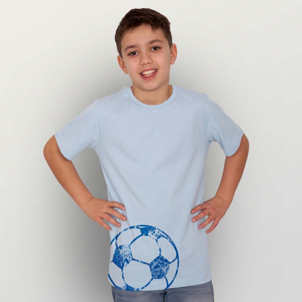 und Mode Fair - T-Shirt | und in Fußball mehr Bio Kinder HANDGEDRUCKT