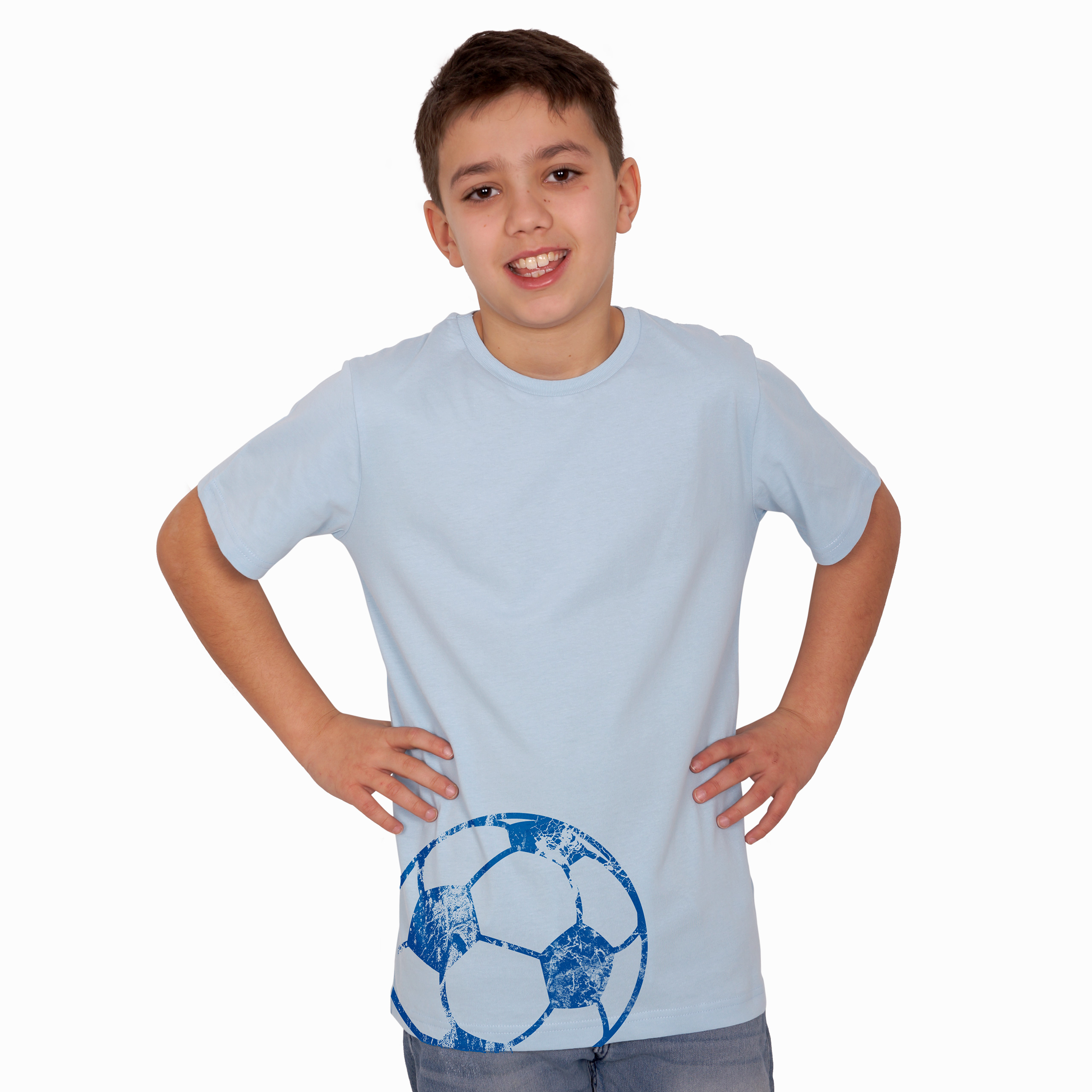 Kinder T-Shirt Fußball | HANDGEDRUCKT - Mode und mehr in Bio und Fair