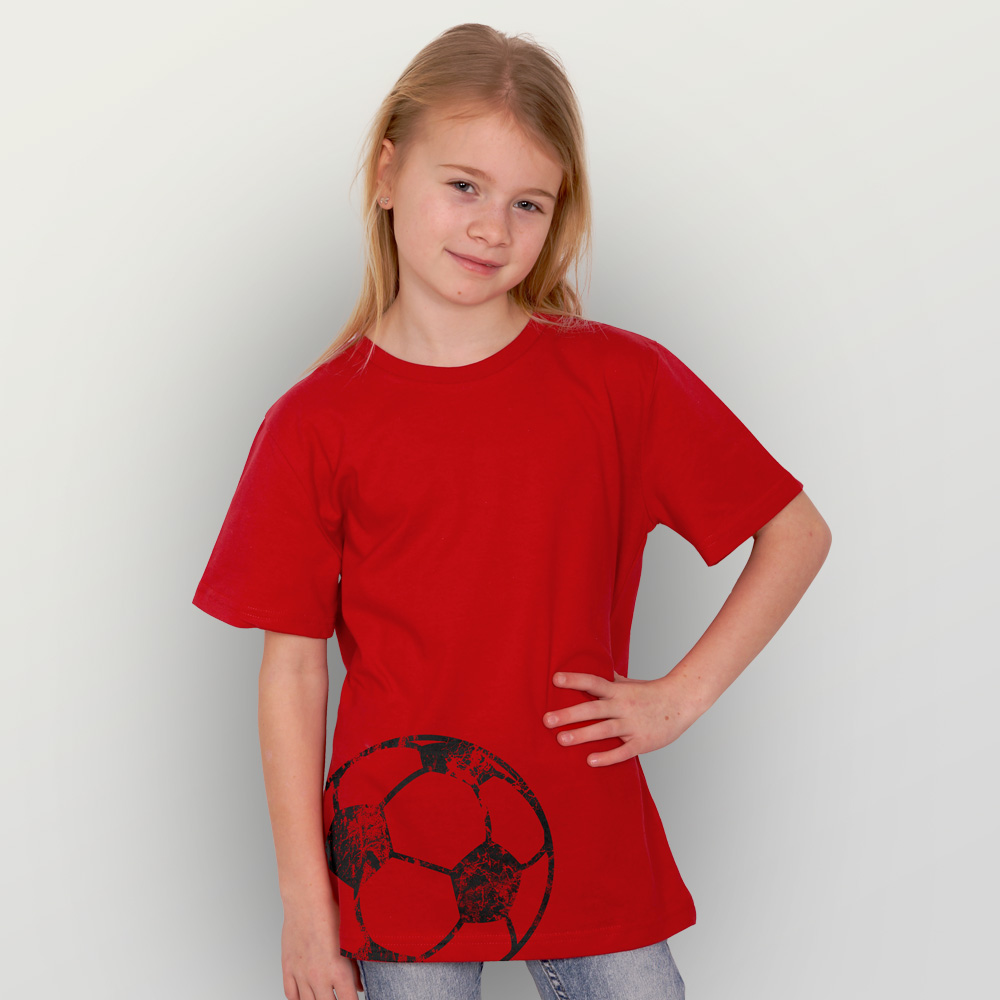 Kinder T-Shirt Fußball | HANDGEDRUCKT - Mode und mehr in Bio und Fair
