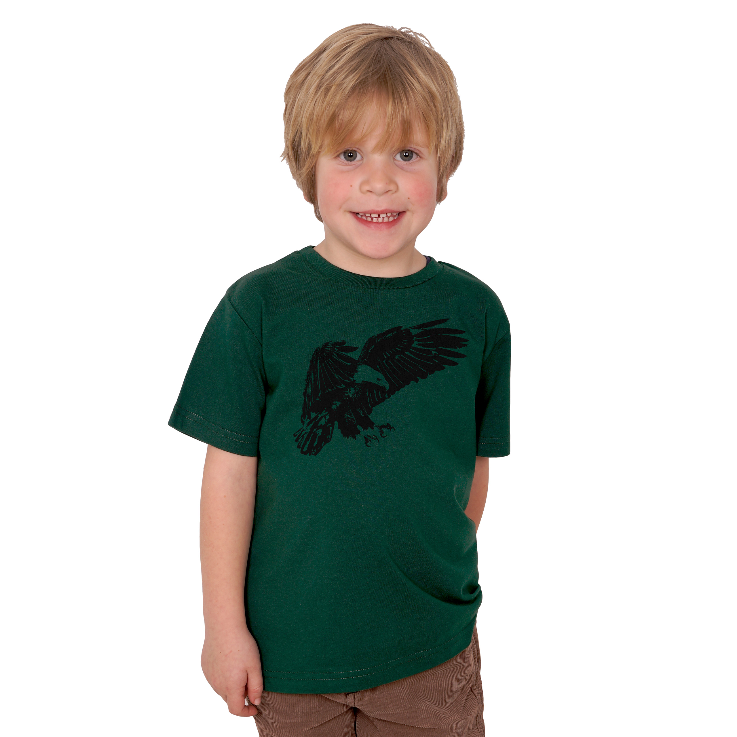 Kinder T-Shirt Weißkopfseeadler | Fair HANDGEDRUCKT Mode und Bio und mehr in 