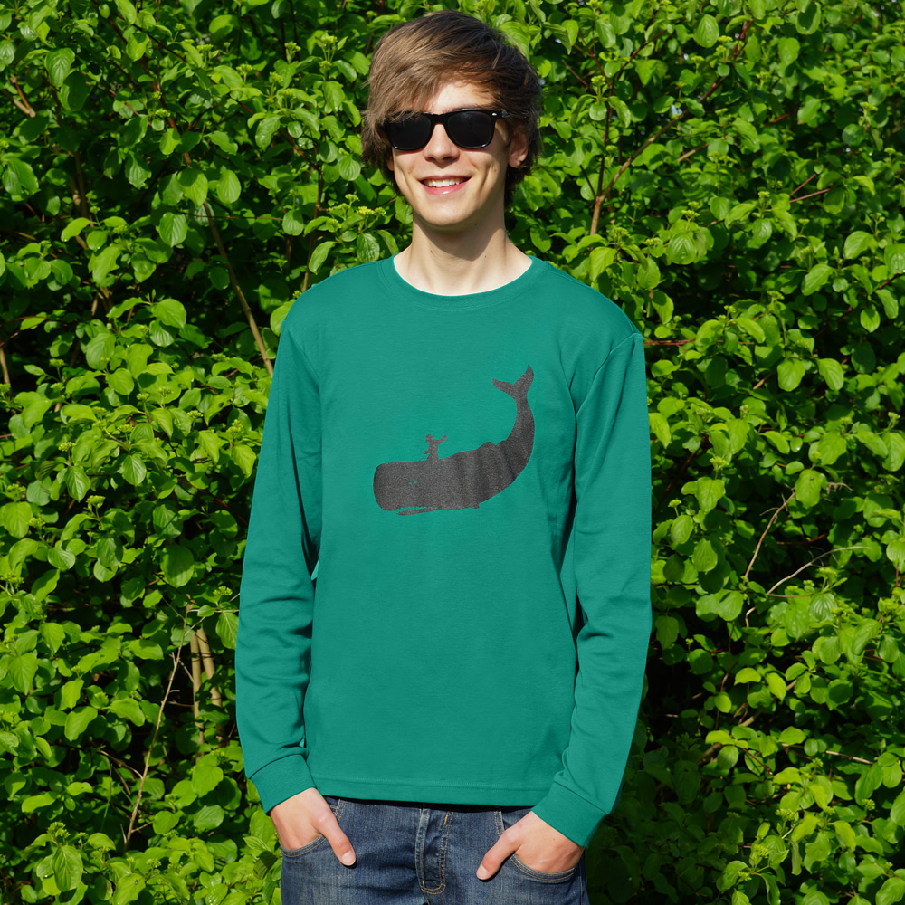 Männer Longsleeve Cowboy und der Wal Männer Longsleeve Cowboy und der Wal