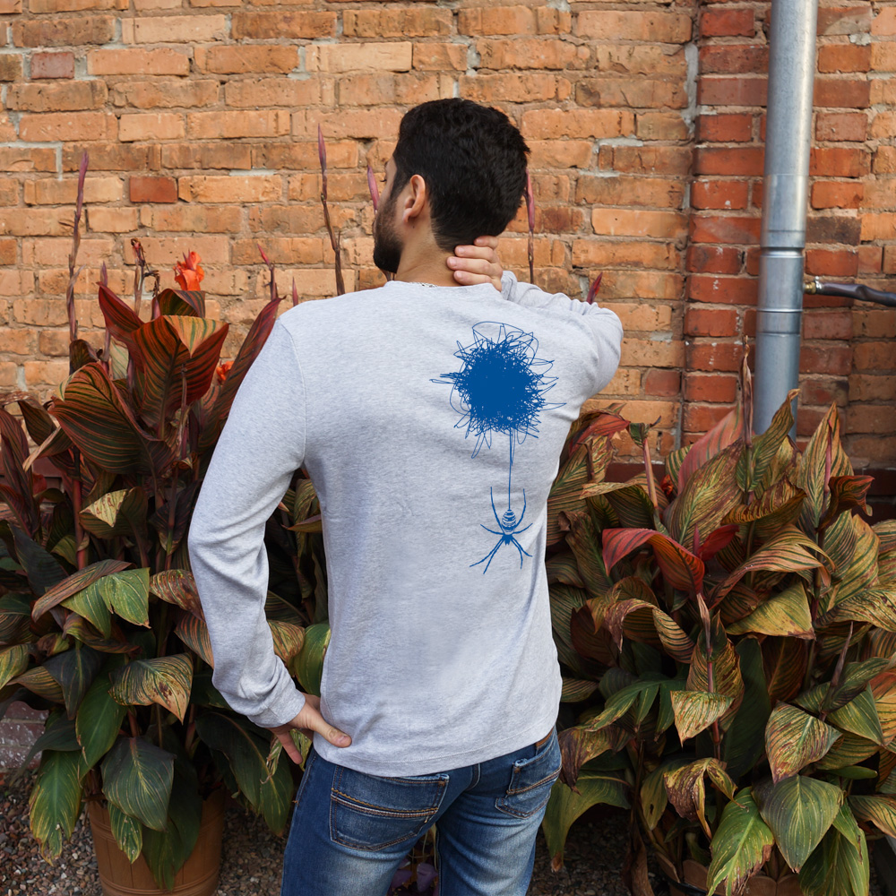Männer Longsleeve Spinne und ihr Netz Männer Longsleeve Spinne und ihr Netz