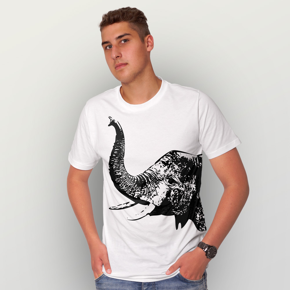 Männer T-Shirt Elefant Wolfgang
