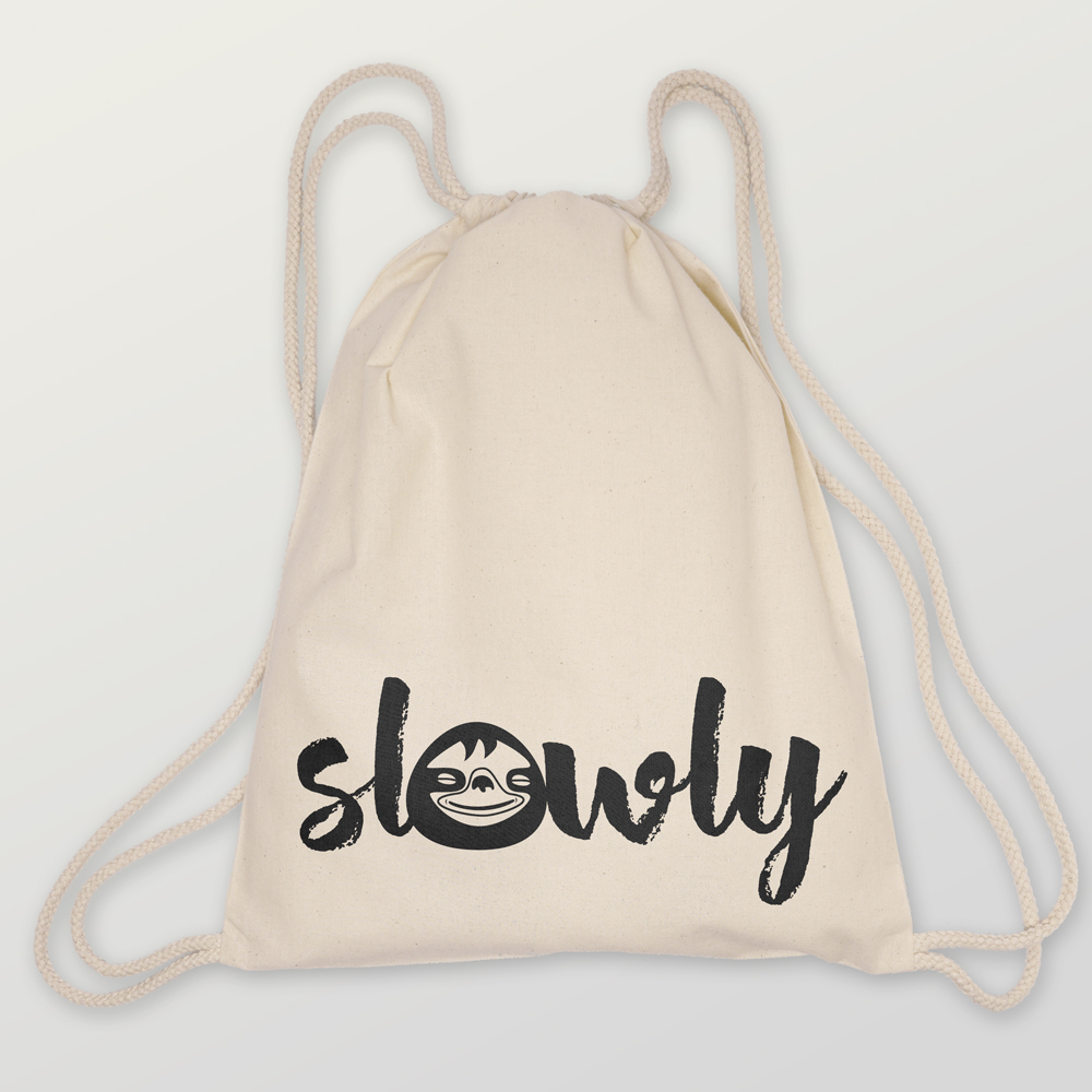 Turnbeutel Failtiermotiv slowly Turnbeutel Slowly