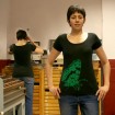Frauen Scooped Neck T-Shirt Landkärtchen