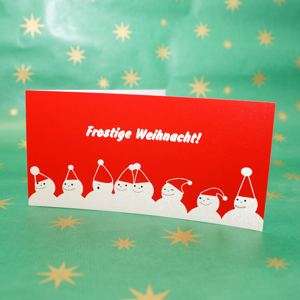 Weihnachtskarte Frostige Weihnacht Weihnachtskarte Frostige Weihnacht